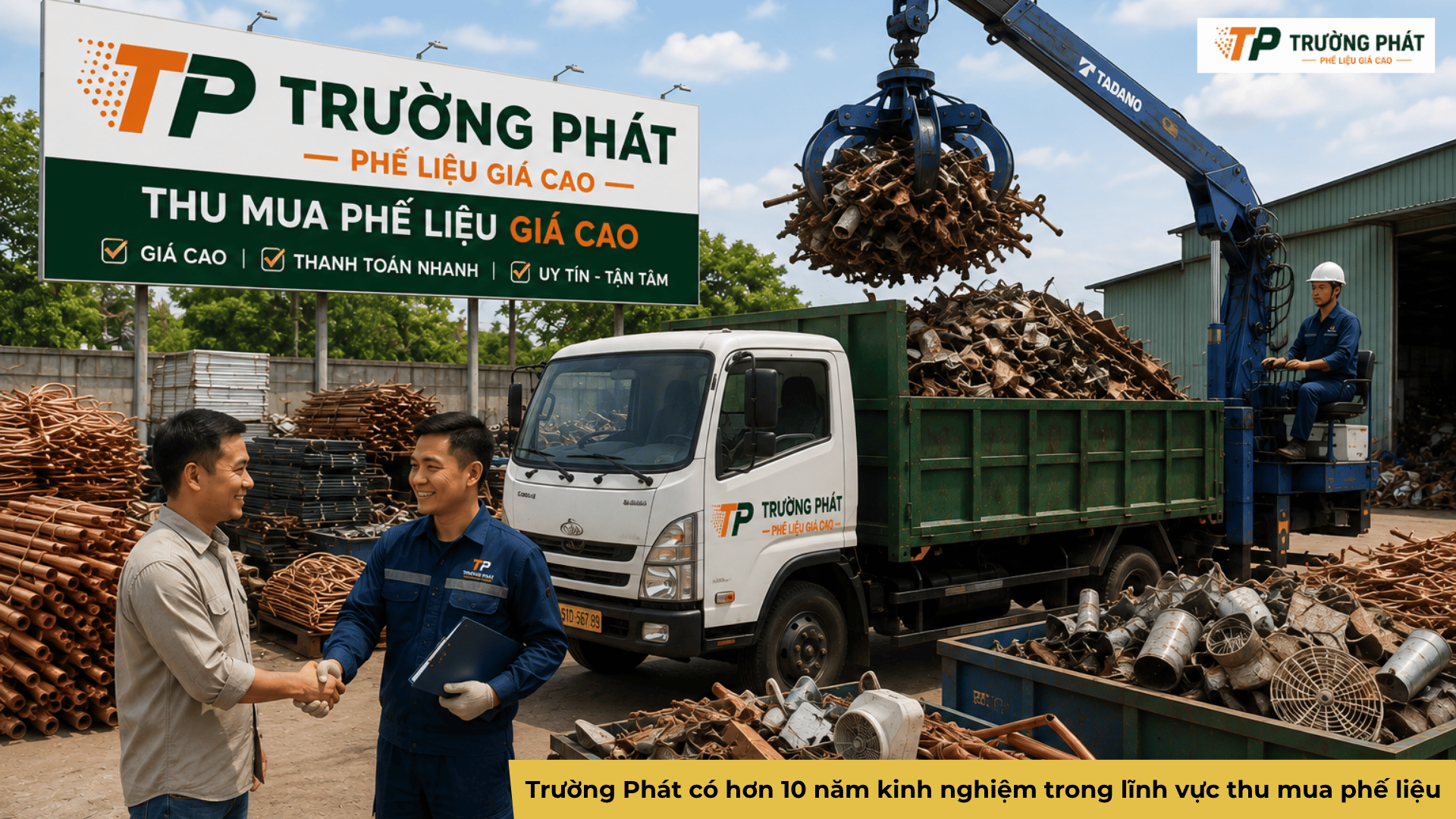 Trường Phát có 10 năm kinh nghiệm trong lĩnh vực thu mua phế liệu