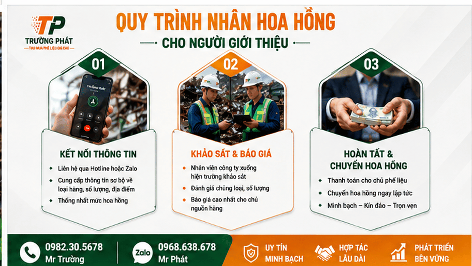 Thu mua phế liệu Cà Mau chính sách hoa hồng