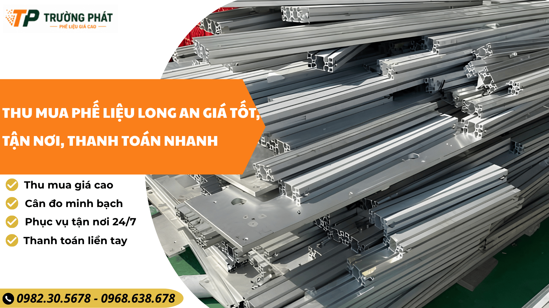 Thu mua phế liệu Long An giá tốt, tận nơi, thanh toán nhanh