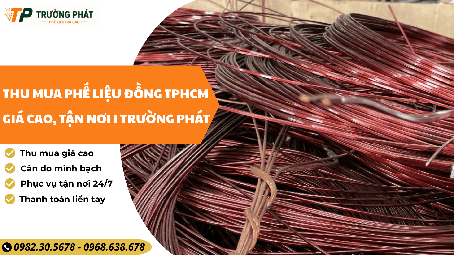 Thu mua phế liệu đồng TPHCM giá cao, tận nơi | Trường Phát