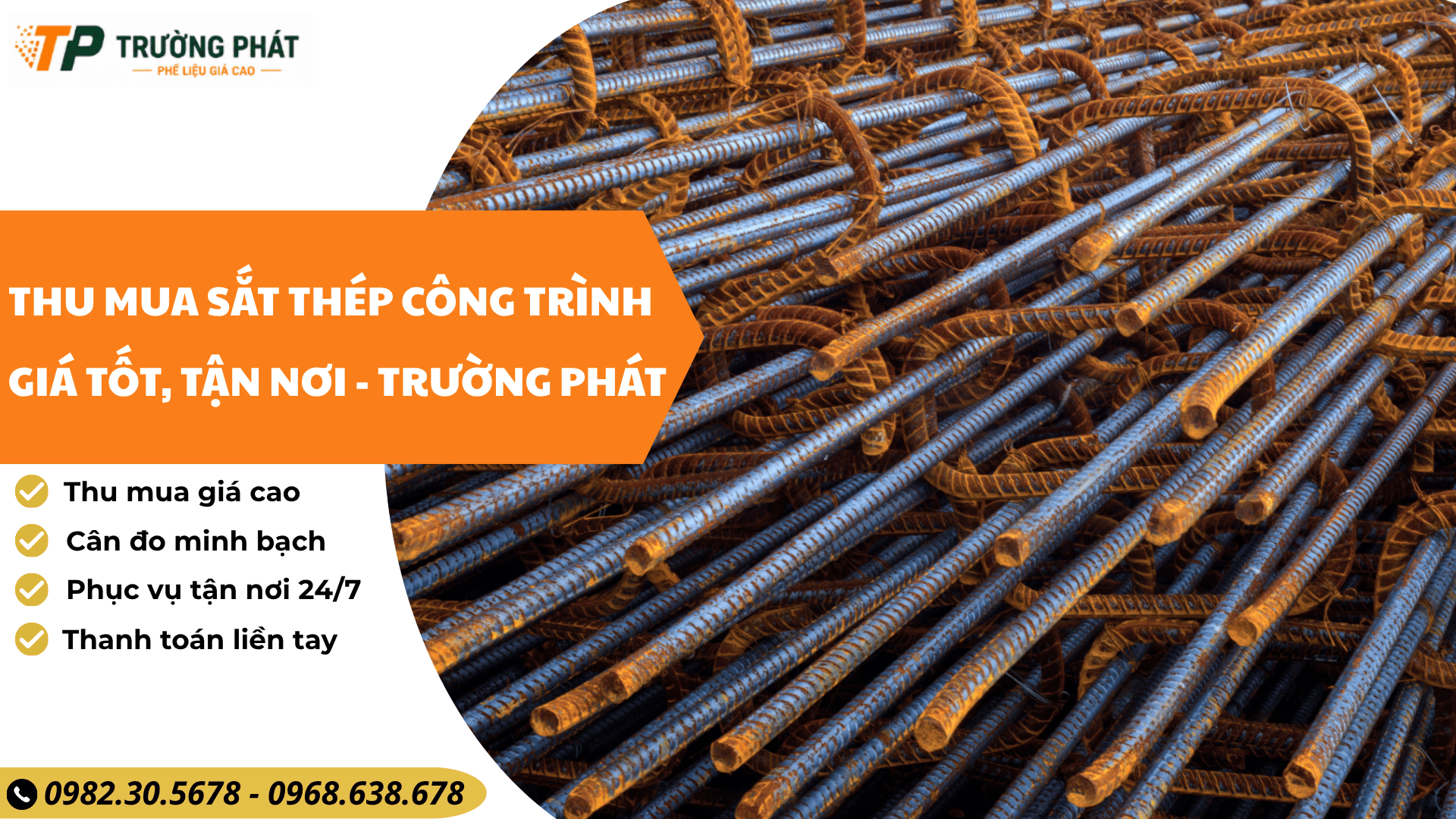 Thu mua sắt thép công trình giá tốt, tận nơi - Phế Liệu Trường Phát